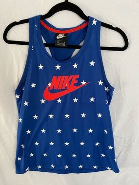 Nike razorback, red, white and blue tank top